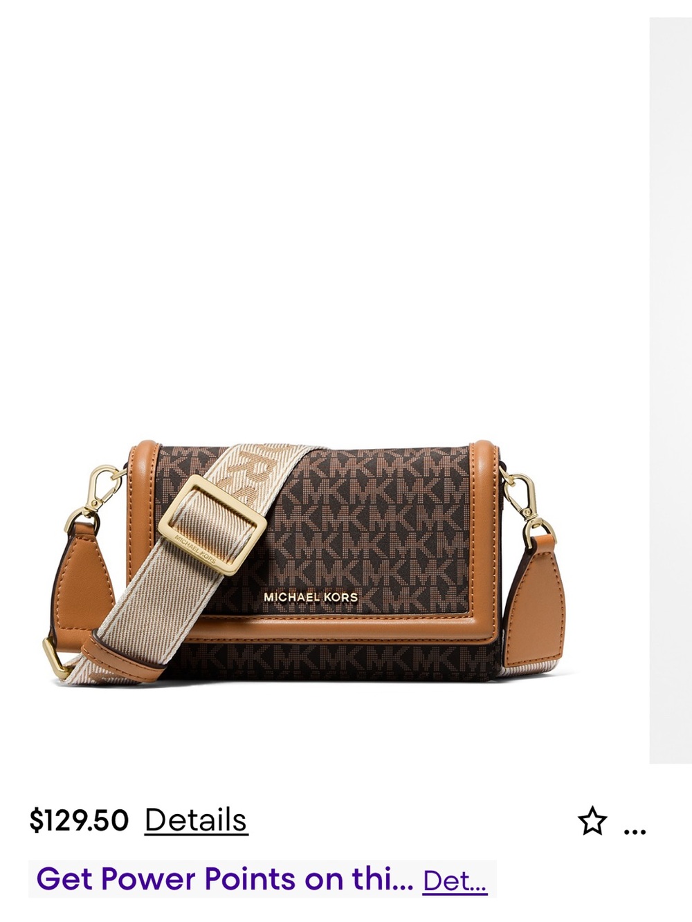 NWT MICHAEL KORS jet set phone logo crossbody.